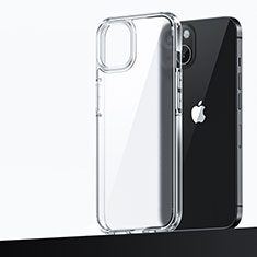 Silikon Hülle Handyhülle und Kunststoff Schutzhülle Hartschalen Tasche U04 für Apple iPhone 15 Plus Klar