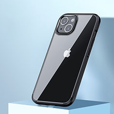 Silikon Hülle Handyhülle und Kunststoff Schutzhülle Hartschalen Tasche U05 für Apple iPhone 14 Plus Schwarz