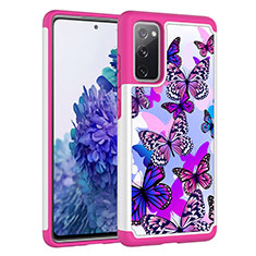 Silikon Hülle Handyhülle und Kunststoff Schutzhülle Hartschalen Tasche Vorder und Rückseite 360 Grad Ganzkörper JX1 für Samsung Galaxy S20 Lite 5G Pink