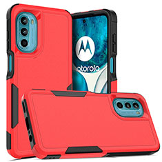 Silikon Hülle Handyhülle und Kunststoff Schutzhülle Hartschalen Tasche Vorder und Rückseite 360 Grad Ganzkörper MQ1 für Motorola MOTO G52 Rot
