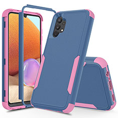 Silikon Hülle Handyhülle und Kunststoff Schutzhülle Hartschalen Tasche Vorder und Rückseite 360 Grad Ganzkörper MQ1 für Samsung Galaxy M32 5G Pink