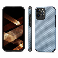 Silikon Hülle Handyhülle und Kunststoff Schutzhülle Hartschalen Tasche Vorder und Rückseite 360 Grad Ganzkörper U04 für Apple iPhone 14 Pro Blau