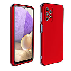 Silikon Hülle Handyhülle und Kunststoff Schutzhülle Hartschalen Tasche Vorder und Rückseite 360 Grad Ganzkörper WL1 für Samsung Galaxy A32 5G Rot