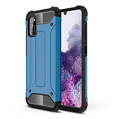 Silikon Hülle Handyhülle und Kunststoff Schutzhülle Hartschalen Tasche WL1 für Samsung Galaxy A41 Blau