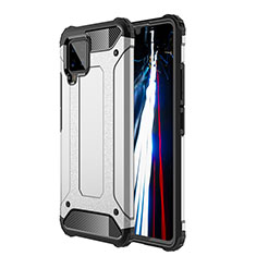 Silikon Hülle Handyhülle und Kunststoff Schutzhülle Hartschalen Tasche WL1 für Samsung Galaxy A42 5G Silber