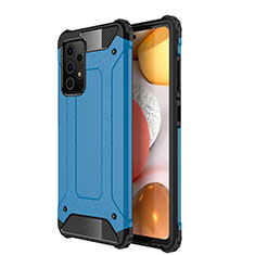 Silikon Hülle Handyhülle und Kunststoff Schutzhülle Hartschalen Tasche WL1 für Samsung Galaxy A52s 5G Blau