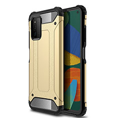 Silikon Hülle Handyhülle und Kunststoff Schutzhülle Hartschalen Tasche WL1 für Samsung Galaxy F52 5G Gold