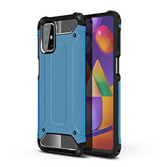 Silikon Hülle Handyhülle und Kunststoff Schutzhülle Hartschalen Tasche WL1 für Samsung Galaxy M31s Blau