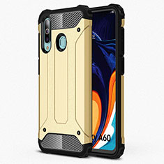 Silikon Hülle Handyhülle und Kunststoff Schutzhülle Hartschalen Tasche WL1 für Samsung Galaxy M40 Gold
