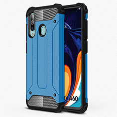 Silikon Hülle Handyhülle und Kunststoff Schutzhülle Hartschalen Tasche WL1 für Samsung Galaxy M40 Hellblau
