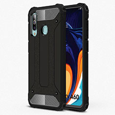 Silikon Hülle Handyhülle und Kunststoff Schutzhülle Hartschalen Tasche WL1 für Samsung Galaxy M40 Schwarz