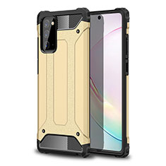 Silikon Hülle Handyhülle und Kunststoff Schutzhülle Hartschalen Tasche WL1 für Samsung Galaxy Note 20 5G Gold