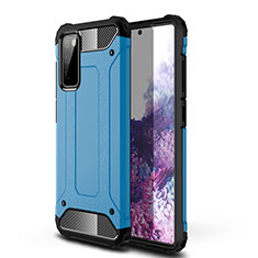 Silikon Hülle Handyhülle und Kunststoff Schutzhülle Hartschalen Tasche WL1 für Samsung Galaxy S20 Lite 5G Blau