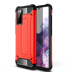 Silikon Hülle Handyhülle und Kunststoff Schutzhülle Hartschalen Tasche WL1 für Samsung Galaxy S20 Lite 5G Rot