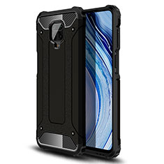 Silikon Hülle Handyhülle und Kunststoff Schutzhülle Hartschalen Tasche WL1 für Xiaomi Poco M2 Pro Schwarz