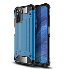 Silikon Hülle Handyhülle und Kunststoff Schutzhülle Hartschalen Tasche WL1 für Xiaomi Poco M5S Blau