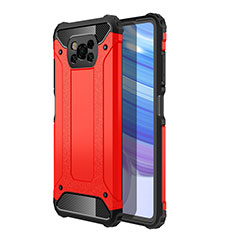 Silikon Hülle Handyhülle und Kunststoff Schutzhülle Hartschalen Tasche WL1 für Xiaomi Poco X3 NFC Rot