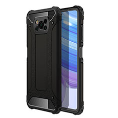 Silikon Hülle Handyhülle und Kunststoff Schutzhülle Hartschalen Tasche WL1 für Xiaomi Poco X3 NFC Schwarz