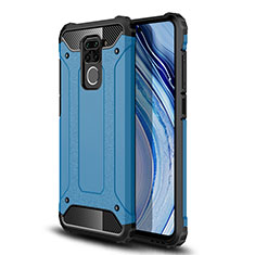 Silikon Hülle Handyhülle und Kunststoff Schutzhülle Hartschalen Tasche WL1 für Xiaomi Redmi 10X 4G Blau