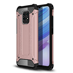 Silikon Hülle Handyhülle und Kunststoff Schutzhülle Hartschalen Tasche WL1 für Xiaomi Redmi 10X 5G Rosegold