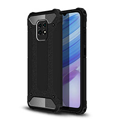 Silikon Hülle Handyhülle und Kunststoff Schutzhülle Hartschalen Tasche WL1 für Xiaomi Redmi 10X 5G Schwarz
