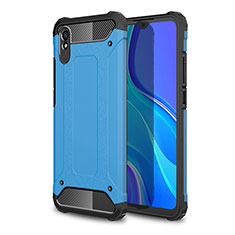 Silikon Hülle Handyhülle und Kunststoff Schutzhülle Hartschalen Tasche WL1 für Xiaomi Redmi 9AT Blau