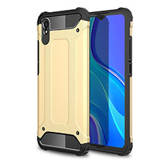 Silikon Hülle Handyhülle und Kunststoff Schutzhülle Hartschalen Tasche WL1 für Xiaomi Redmi 9AT Gold