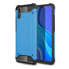 Silikon Hülle Handyhülle und Kunststoff Schutzhülle Hartschalen Tasche WL1 für Xiaomi Redmi 9i Blau