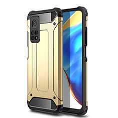 Silikon Hülle Handyhülle und Kunststoff Schutzhülle Hartschalen Tasche WL1 für Xiaomi Redmi K30S 5G Gold