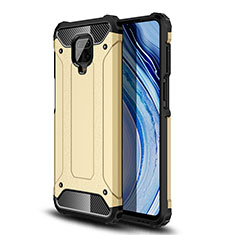 Silikon Hülle Handyhülle und Kunststoff Schutzhülle Hartschalen Tasche WL1 für Xiaomi Redmi Note 9 Pro Gold