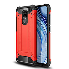 Silikon Hülle Handyhülle und Kunststoff Schutzhülle Hartschalen Tasche WL1 für Xiaomi Redmi Note 9 Rot