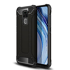 Silikon Hülle Handyhülle und Kunststoff Schutzhülle Hartschalen Tasche WL1 für Xiaomi Redmi Note 9 Schwarz