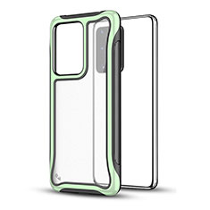 Silikon Hülle Handyhülle und Kunststoff Schutzhülle Hartschalen Tasche YF1 für Samsung Galaxy S20 Plus Grün