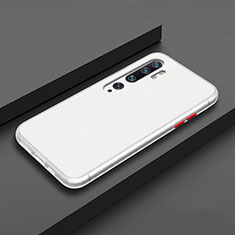 Silikon Hülle Handyhülle und Kunststoff Schutzhülle Tasche D01 für Xiaomi Mi Note 10 Pro Weiß