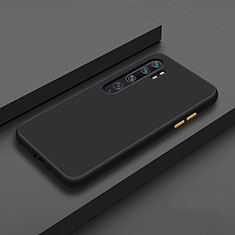 Silikon Hülle Handyhülle und Kunststoff Schutzhülle Tasche D01 für Xiaomi Mi Note 10 Schwarz