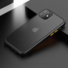 Silikon Hülle Handyhülle und Kunststoff Schutzhülle Tasche für Apple iPhone 11 Schwarz
