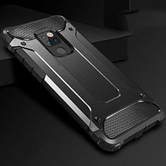 Silikon Hülle Handyhülle und Kunststoff Schutzhülle Tasche für Huawei Mate 20 Schwarz
