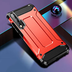 Silikon Hülle Handyhülle und Kunststoff Schutzhülle Tasche für Huawei Nova 6 5G Rot