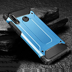 Silikon Hülle Handyhülle und Kunststoff Schutzhülle Tasche für Huawei P30 Lite Blau