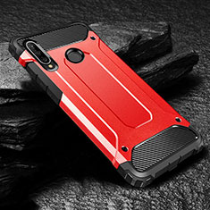 Silikon Hülle Handyhülle und Kunststoff Schutzhülle Tasche für Huawei P30 Lite New Edition Rot