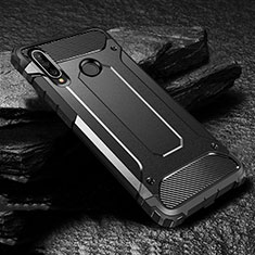 Silikon Hülle Handyhülle und Kunststoff Schutzhülle Tasche für Huawei P30 Lite XL Schwarz