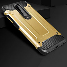 Silikon Hülle Handyhülle und Kunststoff Schutzhülle Tasche für OnePlus 8 Gold