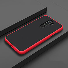 Silikon Hülle Handyhülle und Kunststoff Schutzhülle Tasche für Oppo A11X Rot