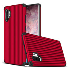 Silikon Hülle Handyhülle und Kunststoff Schutzhülle Tasche für Samsung Galaxy Note 10 Plus 5G Rot