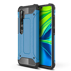 Silikon Hülle Handyhülle und Kunststoff Schutzhülle Tasche für Xiaomi Mi Note 10 Blau