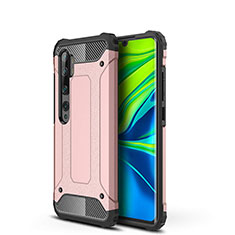 Silikon Hülle Handyhülle und Kunststoff Schutzhülle Tasche für Xiaomi Mi Note 10 Rosegold