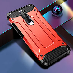 Silikon Hülle Handyhülle und Kunststoff Schutzhülle Tasche für Xiaomi Redmi K30 5G Rot