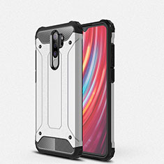 Silikon Hülle Handyhülle und Kunststoff Schutzhülle Tasche für Xiaomi Redmi Note 8 Pro Silber