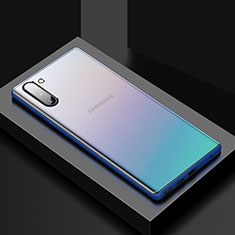 Silikon Hülle Handyhülle und Kunststoff Schutzhülle Tasche G01 für Samsung Galaxy Note 10 5G Blau