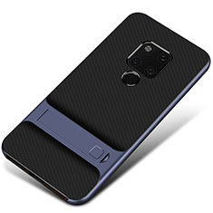 Silikon Hülle Handyhülle und Kunststoff Schutzhülle Tasche M01 für Huawei Mate 20 Blau